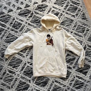 Cream Graphic Pullover Hoodie - Men-Prince Zuko from Avatar